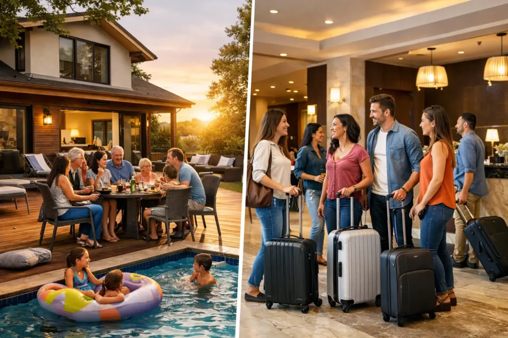 Vacation Rental vs Hotel for Large Groups