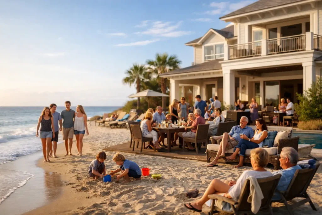 Can Large Groups Stay Together by the Beach?